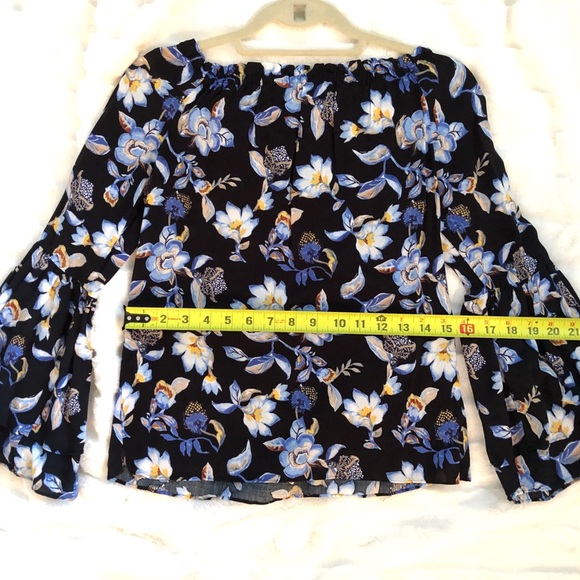 WHBM Blue Floral Top XXS - Picture 5 of 6